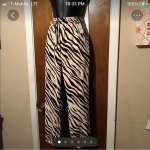 Brand New - NWT Express Ankle High Rise Pants - Small Zebra Print